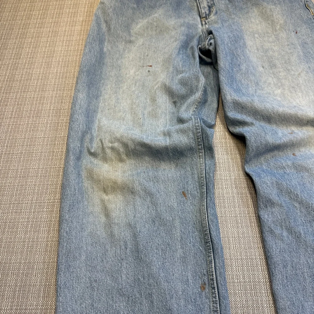 Vintage Bad Boy Jeans Mens 38x34 Light Wash Straight‎ Leg USA Workwear Grunge*